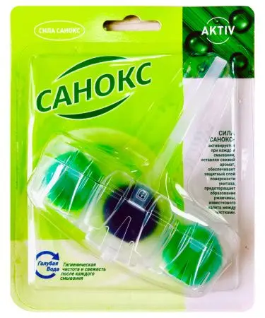 Чистящее средство: САНОКС Color Fresh WC 40г подвеска в унитаз освежитель голубая вода