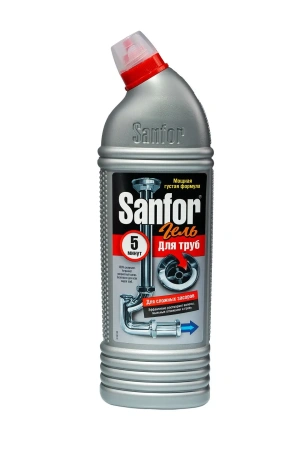Чистящее средство: САНФОР ДЛЯ ТРУБ 1000г гель