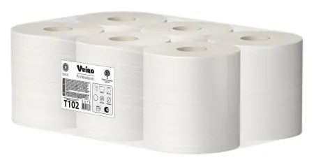 VEIRO: Бумага туалетная 1сл 200м/9,2 Basic натуральный