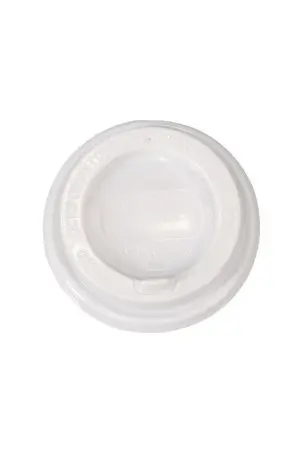 Одноразовая продукция: Крышка к стакану бумажному d=80мм с питейником белая /пач.=100 шт.