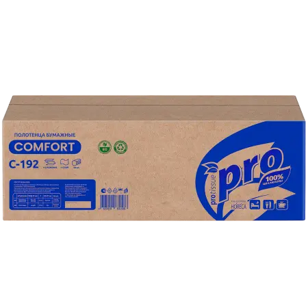 Вик: Полотенца бумажные V 1сл 250л 21х22см 100% целлюлоза 25г белые PROtissue