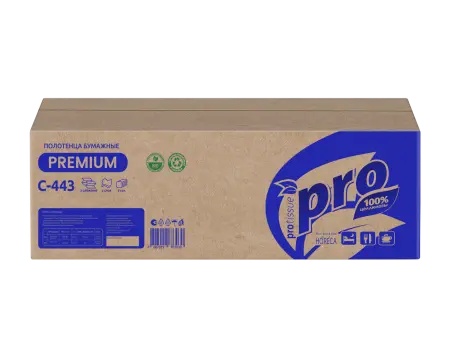 Вик: Полотенца бумажные Z 2сл 190л 21,5х24см белые PROtissue