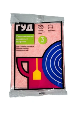 ХозСалфетки: для мебели ЭТЮД 30х40 вискоза /пач.=3 шт.