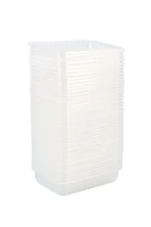 Одноразовая продукция: Контейнер 500г 179х132мм прямоугольный без крышки Д-Полимер /пач.=50 шт.