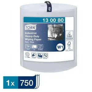 Tork: Салфетка W1 Advanced 255м/37см 3сл 750л бумажная суперпрочная голубая