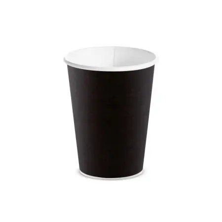 Одноразовая продукция: Стакан бумажный 350мл 1сл Скандипакк черный /пач.=50 шт.