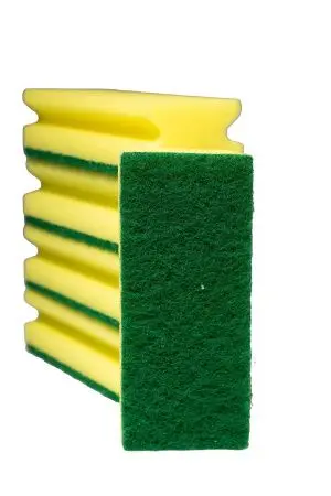 Губки,скрабы: для посуды Скандик Тек 16х7х4.5 зеленый абразив /пач.=5 шт.