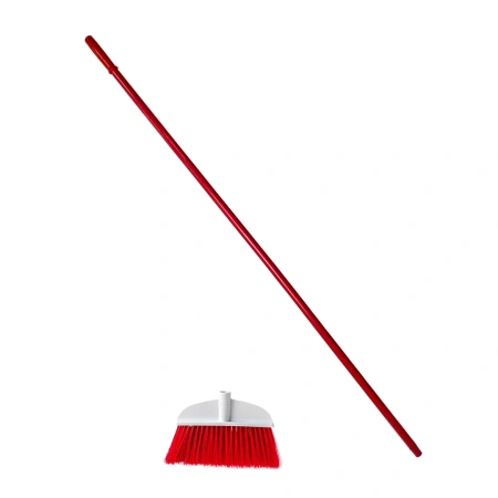 Вик: Метла с рукояткой 142 см д22см красная MRY