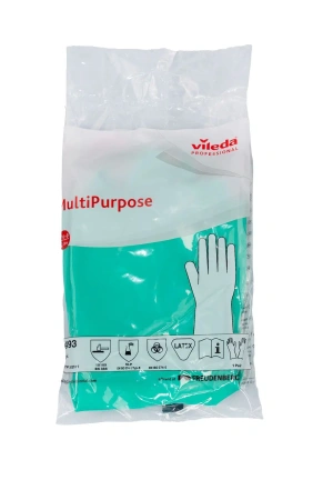 Vileda: Перчатки многоцелевые L зеленые резиновые