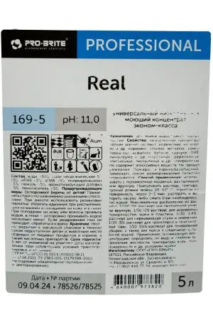 Pro-Brite: Реал 5л для ежедневной мойки водостойких поверхностей