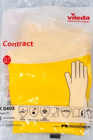 Vileda: Перчатки Контракт M резиновые