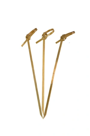 Одноразовая продукция: Пика Узелок 9см бамбук /пач.=100 шт.