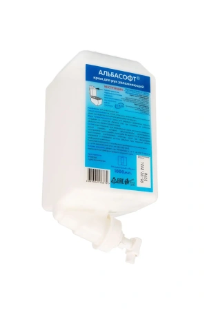 Кеман: Крем для рук АЛЬБАСОФТ 1000мл увлажняющий в картридже белый