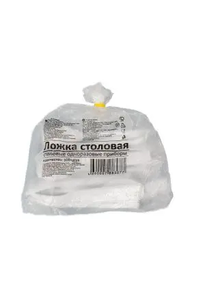 Одноразовая продукция: Ложка столовая 165мм белая /пач.=100 шт.