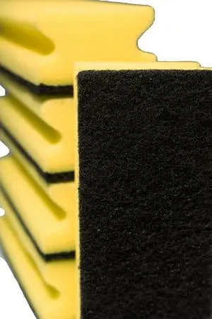 Губки,скрабы: для посуды Скандик Тек 16х7х4.5 черный абразив /пач.=5 шт.