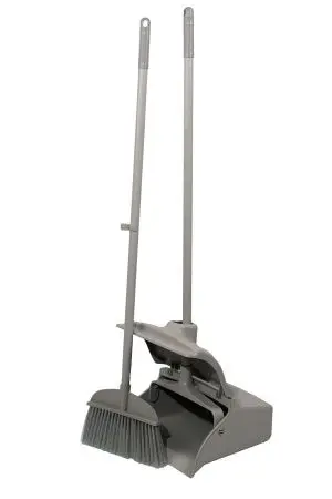 Вик: Совок-контейнер с крышкой + щетка серый MRY