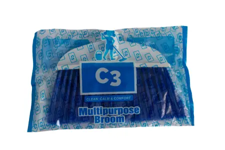 Вик: Метла с рукояткой 142 см д22см синяя MRY