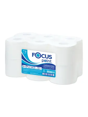 Хаят: Бумага туалетная ЦВ 2сл 120м/11,3 ФОКУС Пойнт белая
