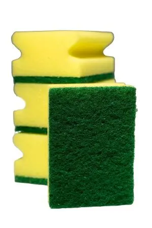 Губки,скрабы: для посуды Скандик Тек 9.5х7х4.5 зеленый абразив /пач.=10 шт.