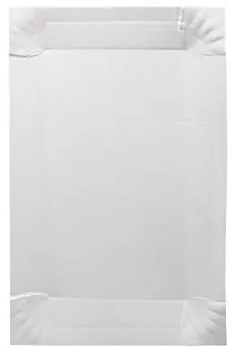 Одноразовая продукция: Тарелка картонная 130х200мм прямоуг. белая /пач.=100 шт.