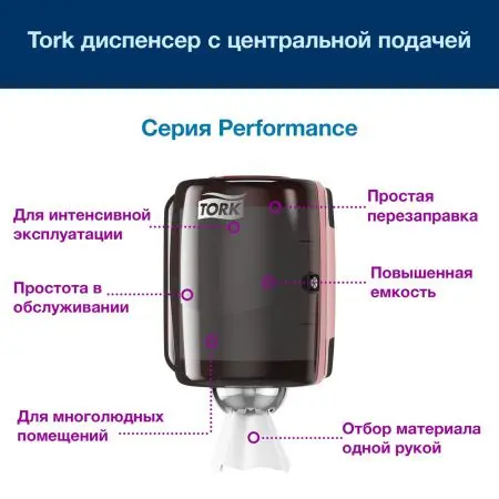 Tork: Диспенсер М2 Performance для полотенец ЦВ красный