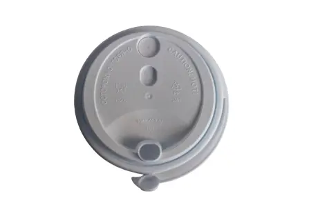 Одноразовая продукция: Крышка к стакану бумажному d=90мм с питейником (клапан) ПП белая матовая /пач.=50 шт.