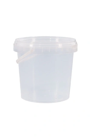 Одноразовая продукция: Ведро 1л с крышкой прозрачное