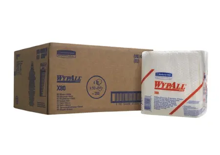 Kimberly-Clark: Салфетки Вайпол Х80 1сл 30,5х31,80см белые /пач.=50 шт.