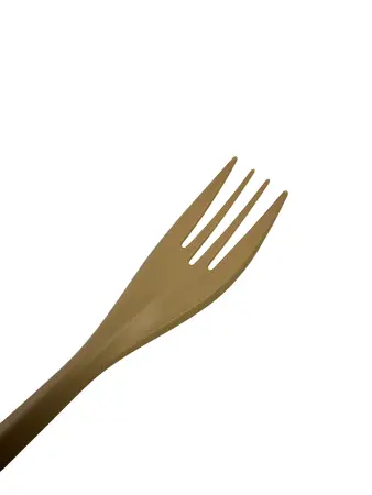 Одноразовая продукция: Вилка столовая 170мм крахмал (биополимер) цвет Крафт /пач.=50 шт.