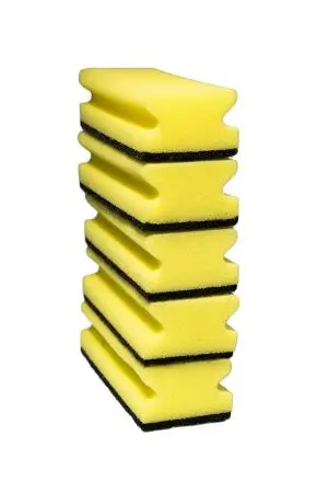 Губки,скрабы: для посуды Скандик Тек 16х7х4.5 черный абразив /пач.=5 шт.