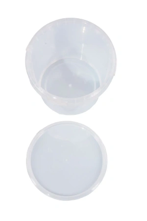 Одноразовая продукция: Ведро 1л с крышкой прозрачное