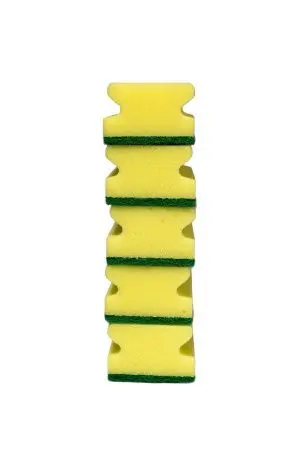 Губки,скрабы: для посуды Скандик Тек 16х7х4.5 зеленый абразив /пач.=5 шт.