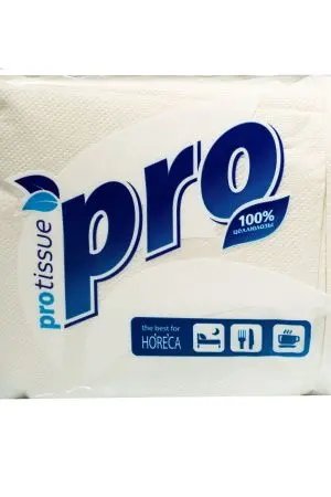 Бумажные салфетки: столовые 1сл 500листов 23х23 PROtissue белые