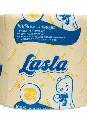 Бумага туалетная: 1сл 54м целлюлоза цвет белый Ласла Классик