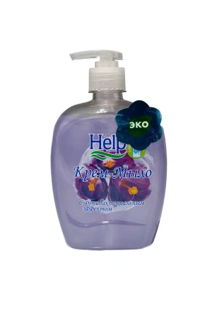Мыло жидкое: ХЭЛП 500г крем-мыло с антибактериальным эффектом ФИАЛКА с дозатором