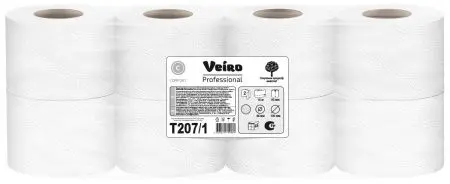 VEIRO: Бумага туалетная 2сл 15м/9,2 Comfort белый /пач.=8 шт.