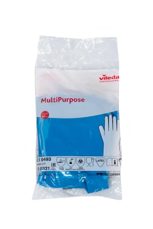 Vileda: Перчатки многоцелевые M голубой резиновые