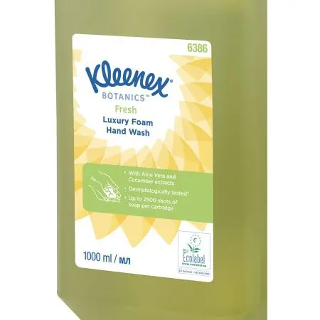 Kimberly-Clark: Мыло Клинекс 1л пенное Люкс Фреш экстракт алоэ-вера / огурец