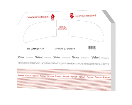 VEIRO: Покрытия на унитаз 250л индивидуальные белые