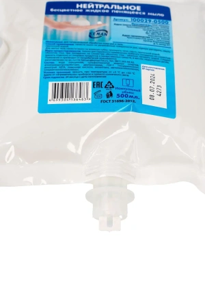 Кеман: Мыло жидкое пенящееся 500 мл нейтральное в картридже бесцветное