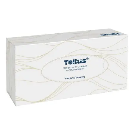 ТОРК: Tellus Салфетки *F1 Премиум 2сл 100л 19х21см для лица ультрамягкие белые