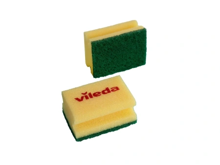Vileda: Губка 9,5х7см (зел.абразив)
