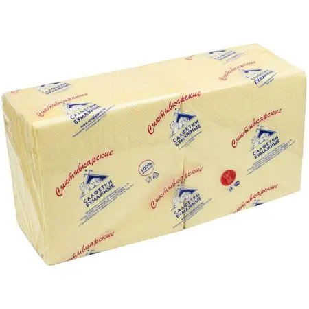 Бумажные салфетки: столовые 1сл 250листов 33х33 Сыктывкар ROSHY шампань