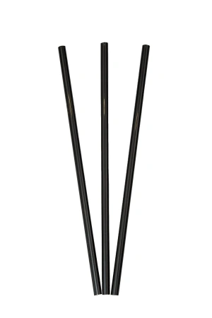 Одноразовая продукция: Трубочки для коктейля 8х240мм без изгиба черные /пач.=250 шт.