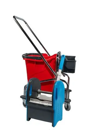 Вик: Тележка 1х25л хром + отжим + дополнительная корзина