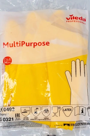 Vileda: Перчатки многоцелевые M желтый резиновые
