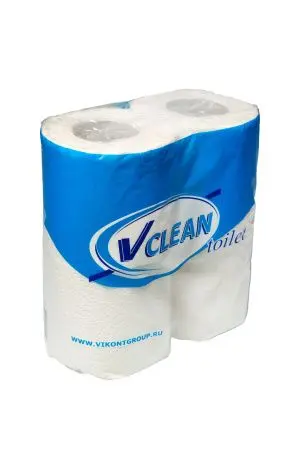Бумага туалетная: 2сл 50м целлюлоза цвет белый Виклин /пач.=4 шт.