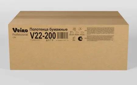 Вик: Полотенца бумажные V 2сл 200л 21х21,6см белые СЫКТЫВКАР Lite