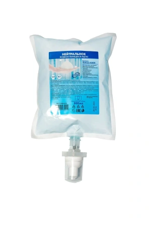 Кеман: Мыло жидкое пенящееся 800 мл нейтральное в картридже бирюзовое