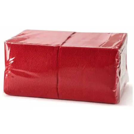 Бумажные салфетки: столовые 1сл 400листов 24х24 Big Pack ROSHY красные